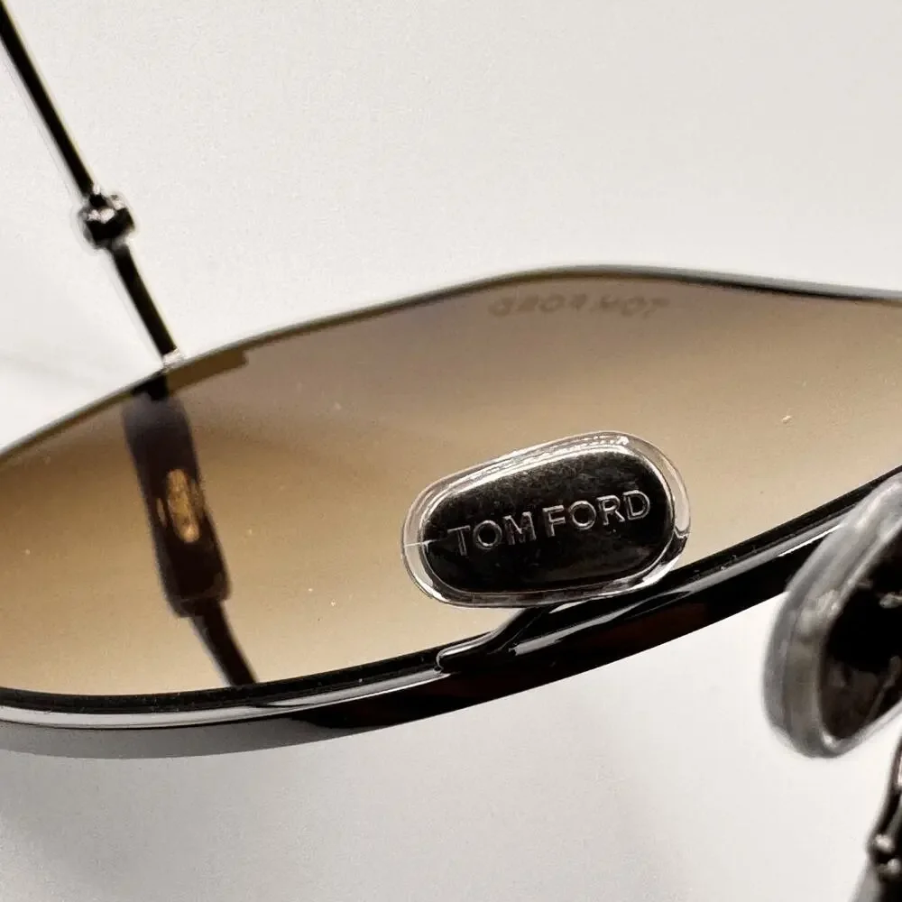 Tom Ford Sunglasses Rickie-02 TF1281 08A Gunmetal Aviator Frame Gray Lens 63mm